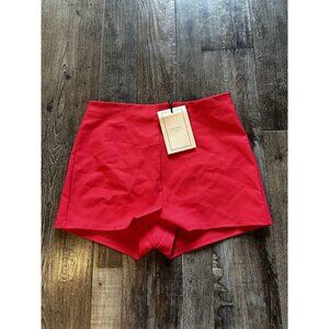 La Ligne Red High Waist Women Shorts